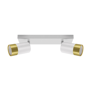 Oprawa ścienno-sufitowa PUZON SPT GU10 2L WHITE/GOLDEN
