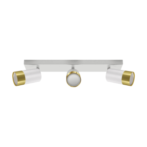 Oprawa ścienno-sufitowa PUZON SPT GU10 3L WHITE/GOLDEN