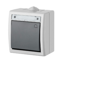 AQUANT Łącznik natynkowy zwierny dzwonek hermetyczny IP55, szary; 1205-10, ELEKTRO-PLAST NASIELSK