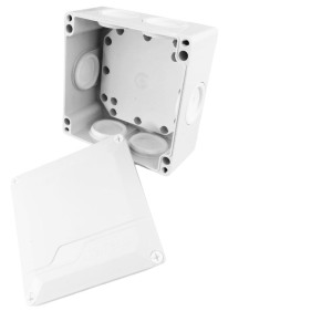 Puszka natynkowa odgałęźna 5x10mm2, IP55 6 dławic, wymiary: 130x130x73mm; 038-II, TAREL