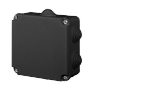 Puszka hermetyczna natynkowa PK-2, wymiary: 108x108x58mm, pusta, IP55, czarna; 0222-09; ELEKTRO-PLAST NASIELSK