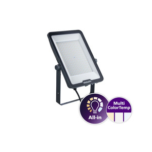 Naświetlacz LED 150W all-in-one /wszystko w jednym, 16500lm /18000lm, przełącznik barwy światła: 3000K /4000K /6500K, Symetryczny 110°, BVP169 LED180/830_40_65 DOB 150W SWB; PHILIPS