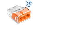 Szybkozłączka wtykowa SCP3 do drutów i wielodrutów 0,75…4 mm2, 3-torowa, karton=100szt.; 88000008S, SIMET
