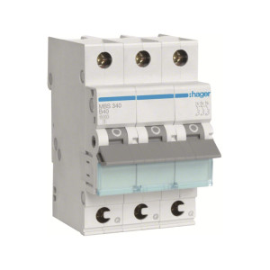 Wyłącznik nadprądowy 3P B 40A 6kA Quick Connect, MCB; MBS340 HAGER