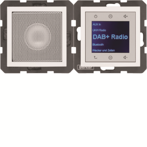 B.x Radio Touch DAB+, Bluetooth z głośnikiem biały połysk