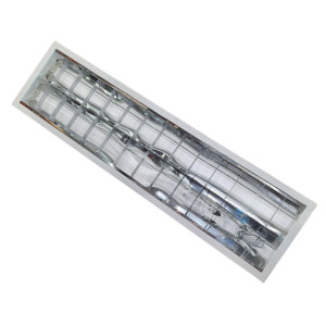 Oprawa do k/gipsu PISA SLA, świetlówki tradycyjne 2x36W T8 G13 (lub zamienniki LED), raster SLA; PX1384108, PXF LIGHTING