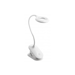 Lampka biurkowa RINGO, 4W, 200lm, 3-CCT, 5 VDC, 1A, bateria 1200mAh, ściemnialna, biały