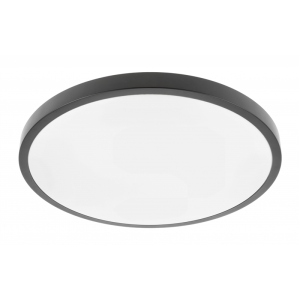 Plafoniera ATOL, LED, 32W, 2560lm, 3000K, AC220-240V, IP54, O400mm, czarny