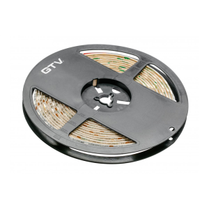 Taśma Flash 5050, 300 LED ciepły biały, 72W, bez żelu 10mm, Rolka 5m, 12V