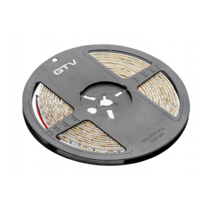 Taśma Flash 3528, 600 LED zimny biały, 48W, wodoodporna 8mm, Rolka 5m, 12V