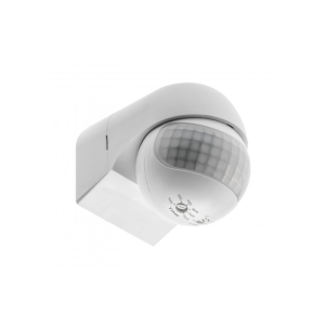 Czujnik ruchu CR-13, max.800W, AC220-240V, kąt 180°, zasięg 12m, IP44, biały