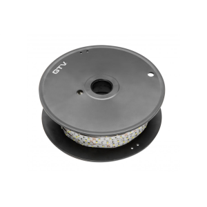 Taśma Flash 2835, 300 LED neutralny biały 4000K, 30W/5m bez żelu 8mm, Rolka 50m, 12V
