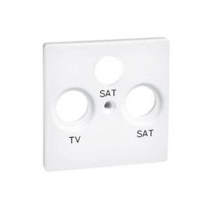SIMON82 Pokrywa gniazda RTV-SAT-SAT; biała