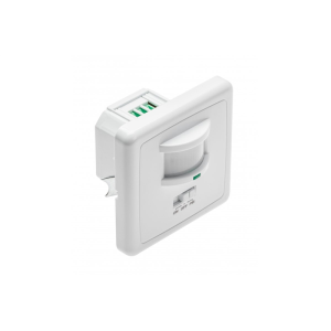 Czujnik ruchu CR-4 LED, max.1200W, AC220-240V, kąt160°, zasięg 9m, IP20, biały