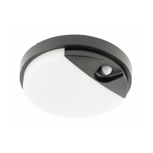 Oprawa TULON z czujnikiem ruchu, LED, 15W, 1350lm, 4000K, AC220-240V, IP54, okrągła, czarny