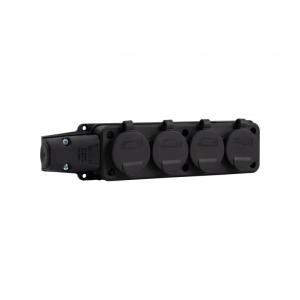 Listwa gumowa 4x230V 16A IP54 czarna