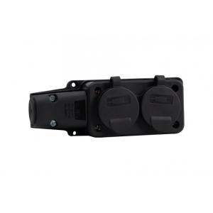 Listwa gumowa 2x230V 16A IP54 czarna