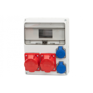 Rozdzielnica LAGO 11M - gniazda 16A 5p, 32A 5p, 2x230V /11 modułów/ IP44, zestaw zasilający; F3.0285, F-ELEKTRO