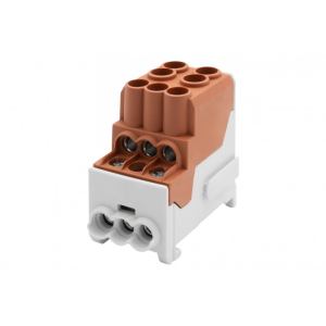 Blok rozdzielczy DBR 100A 2x25 / 6x10 brązowy
