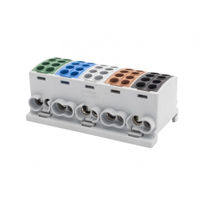 Listwa, zacisk HLK 5x100A-2 (1x25,1x16/1x25,1x16)(3L+N+PE); F2.0387, F-ELEKTRO