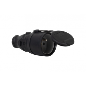 Gniazdo gumowe NOVA 230V 16A IP44 czarne