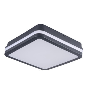 Plafoniera LED 12/18W max.1630/1770/1750lm, 3000/3500/4000K, IP65 z czujnikiem ruchu, kwadrat grafit, BENO 12-18W CCT-L-SEG; 38788, KANLUX