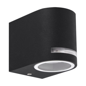 Oprawa elewacyjna IP54 na żarówki LED GU10 max 35W, wymiary 80x70x90mm, czarna, FOREST GU10 C; 03011, STRUHM