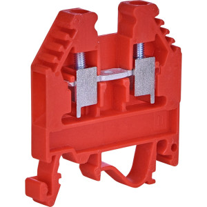Złączka szynowa gwintowa 4mm2 czerwona (plus DC); VS 4 PA+; 003901039, ETI POLAM