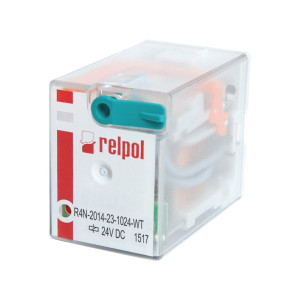 Przekaźnik przemysłowy 4P 24V DC AgNi, R4N-2014-23-1024-WT; A00001 RELPOL