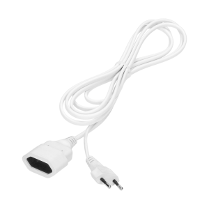 Przedłużacz domowy jednogniazdowy płaski, 1x2P, 1,5m,kabel PVC H03VV-F 2x0,75mm2, 230VAC