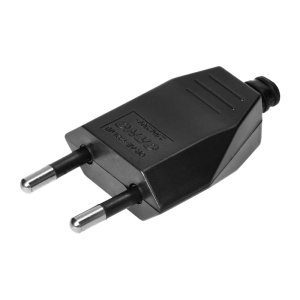 Wtyczka Płaska Bez Uziemienia 2P 2,5A 230V Czarna – OR-AE-13241/B ORNO
