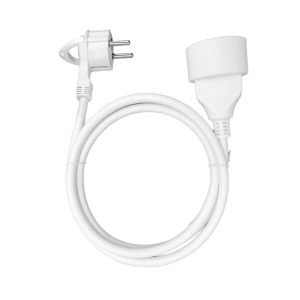 Przedłużacz domowy jednogniazdowy, 1x2P+Z 1,5m,kabel PVC H05VV-F 3x1,5mm2, 230VAC/16A