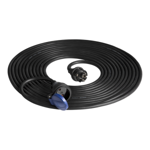 Przedłużacz warsztatowy bryzgoszczelny IP44, 1x2P+Z 10m,kabel gumowy olejoodporny H07RN-F 3x1,5mm2, 230VAC/16A