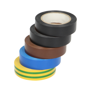 Zestaw 5 taśm 15mm, 2x czarna, brązowa, niebieska, żółtozielona, długość 10m