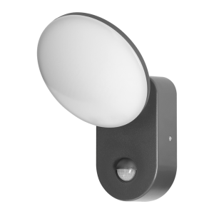 RIOLIT LED 15W, oprawa ogrodowa z czujnikiem ruchu, 1100lm, IP65, 4000K, szara