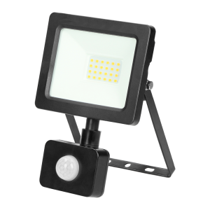 ALLED 20W Naświetlacz LED z PIR, 1500lm, IP44, 4000K, Alu+Glass