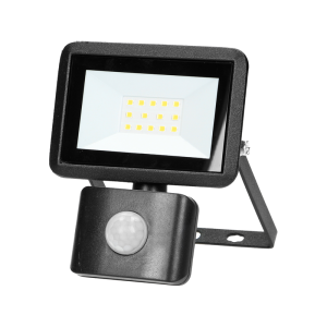 FARO S LED naświetlacz z PIR 10W, 800lm, IP44, 4000K, aluminium + szkło