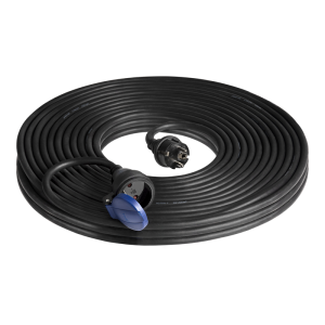 Przedłużacz warsztatowy bryzgoszczelny IP44, 1x2P+Z 30m,kabel gumowy olejoodporny H07RN-F 3x1,5mm2, 230VAC/16A
