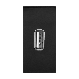 NOEN USB data, gniazdo modułowe 22,5x45mm USB data 2.0, czarne