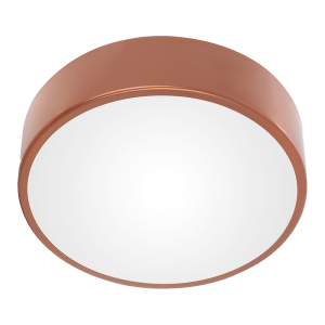 OVO plafon 3xE27 z mikrofalowym czujnikiem ruchu, 3x24W, miedziana stal, klosz szklany matowy, IP20, O 400