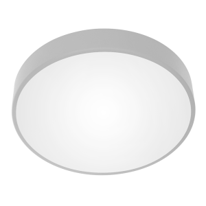 OVO plafon 6xE27, 6x24W, szara stal, klosz szklany matowy, IP20, O 800