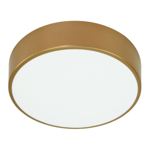 OVO plafon 3xE27, 3x24W, złota stal, klosz plastikowy matowy, IP54, O 400