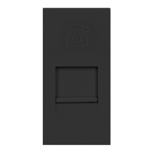 NOEN RJ11, gniazdo modułowe 22,5x45mm telefoniczne RJ11, czarne