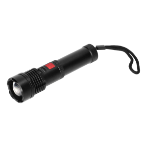 Taktyczna latarka ręczna LED COB 12W z funkcją zoom i akumulatorem 2200 mAh