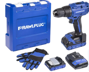 Wiertarko-wkrętarka akumulatorowa 18V 55Nm komplet z 2 akumulatorami 2,0Ah i ładowarką 1,5A; R-PDD18-55-M2 RAWLPLUG