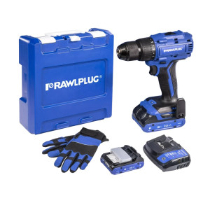 Wiertarko-wkrętarka akumulatorowa 18V 70Nm komplet z 2 akumulatorami 2,0Ah i ładowarką 1,5A; R-PDD18-70-M2 RAWLPLUG