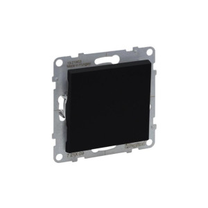 SUNO Przycisk pojedynczy 6A 250V moduł, szybkozłączki, czarny; 721409 LEGRAND