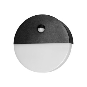 HALIT LED 10W, oprawa ogrodowa z czujnikiem ruchu 140st, 600lm, IP65, 4000K, czarna