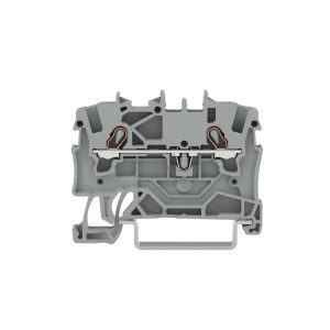 Złączka przelotowa 2-przewodowa 1,5mm2 do zastosowań Ex e II; opis z boku i na środku; na szynę TS35x15 i 35x7,5; Push-in CAGE CLAMP®; 1,50 mm2; szary, TOPJOBS; 2001-1201, WAGO
