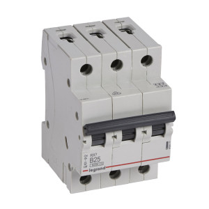 Wyłącznik nadprądowy 3P B 25A 6kA AC S303 RX3; 419171 LEGRAND